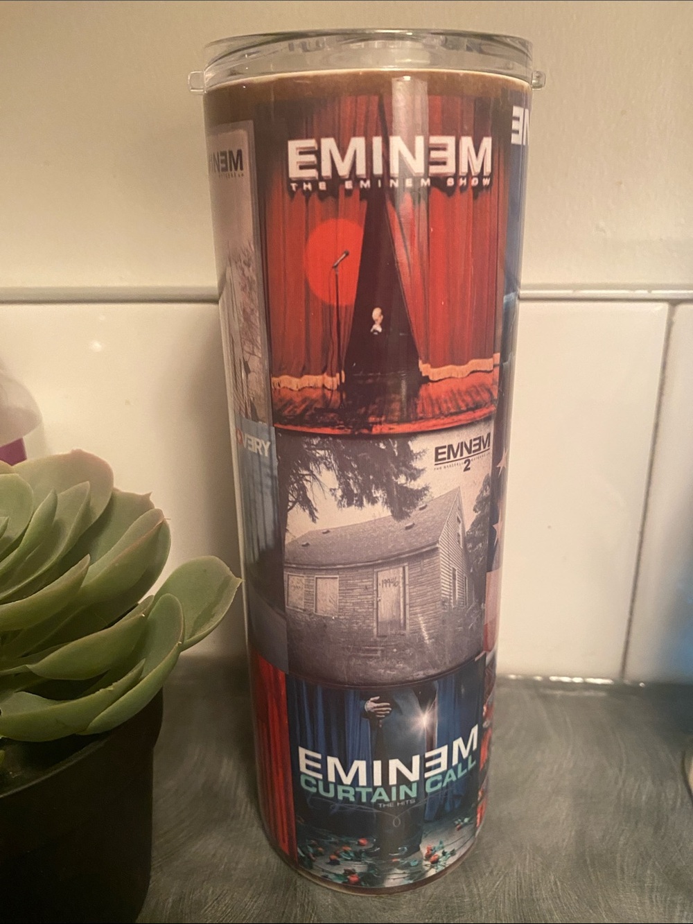 NEW🌈 Eminem Album 20 oz. Tumbler Drink Cup rapper musician gifts